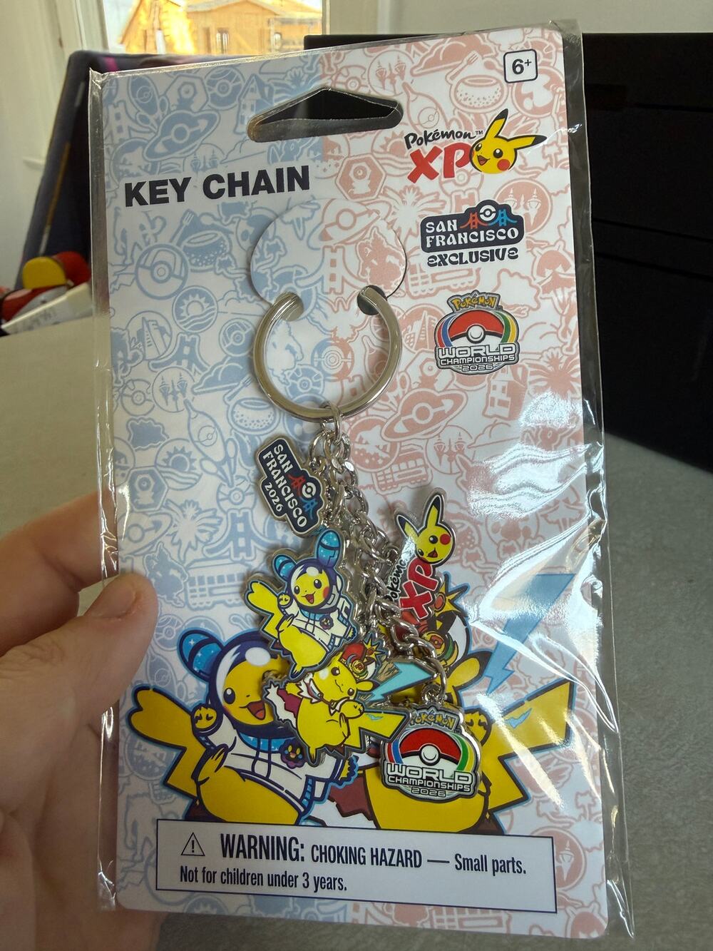 Pokemon Worlds Championship XP 2026 SF Exclusive Keychain With Charms